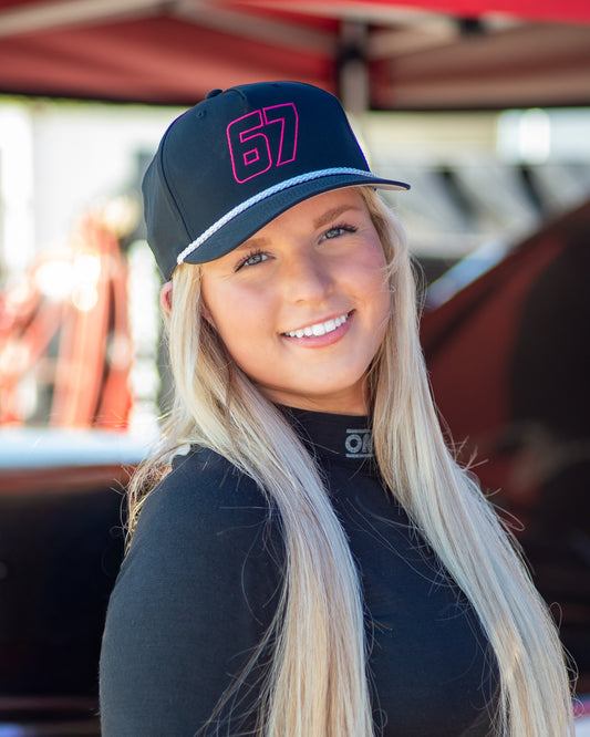 Kylie Glick Hot Pink #67 Hat with Rope Accent